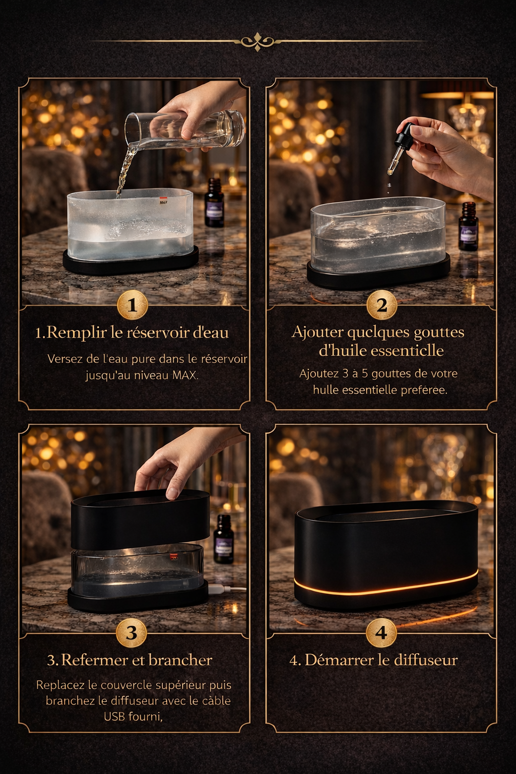 Diffuseur d’Arômes Premium – Aura de Flamme